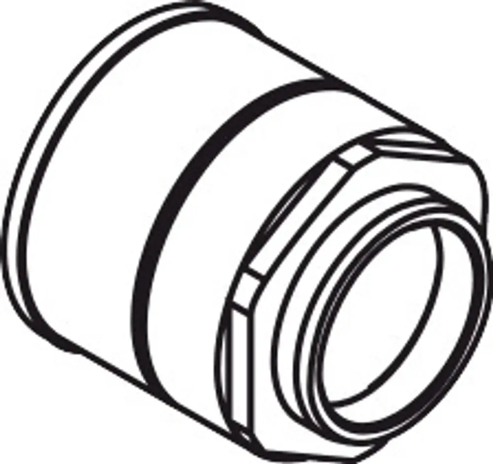 Blick auf eine HG Mutter von Hansgrohe, zeigt die Form und Gewindestruktur des Produkts, keine Maße erkennbar.